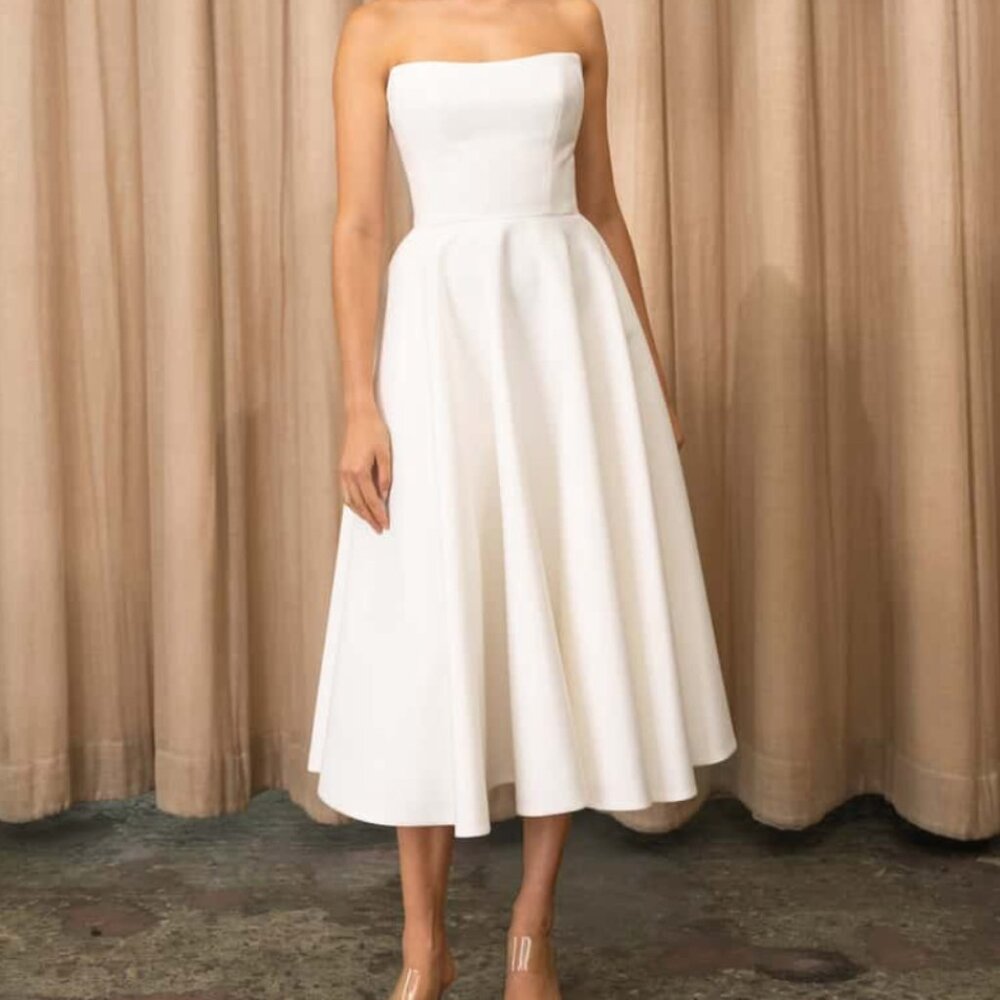 Jenny Yoo "The Carrie" Size 10 in Ivory